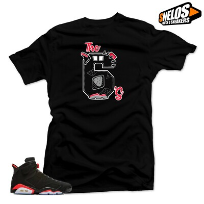 #ad Shirt Match Jordan 6 Retro Black Infrared The 6#x27;s Black Tee $26.16