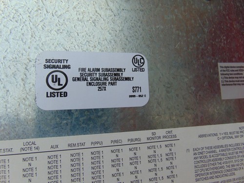 Simplex 4100-9701 Fire Alarm Master Control Panel 4100ES Cabinet 743-940 New - Picture 5 of 9