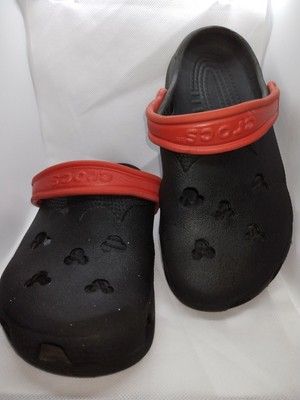 red mickey mouse crocs