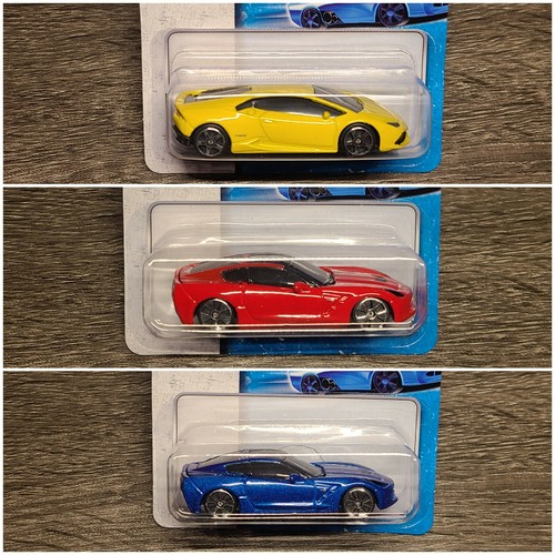 3x Maisto Fresh Metal Die Cast Yellow LAMBORGHINI Red & Blue Corvette STINGRAY - Picture 3 of 6