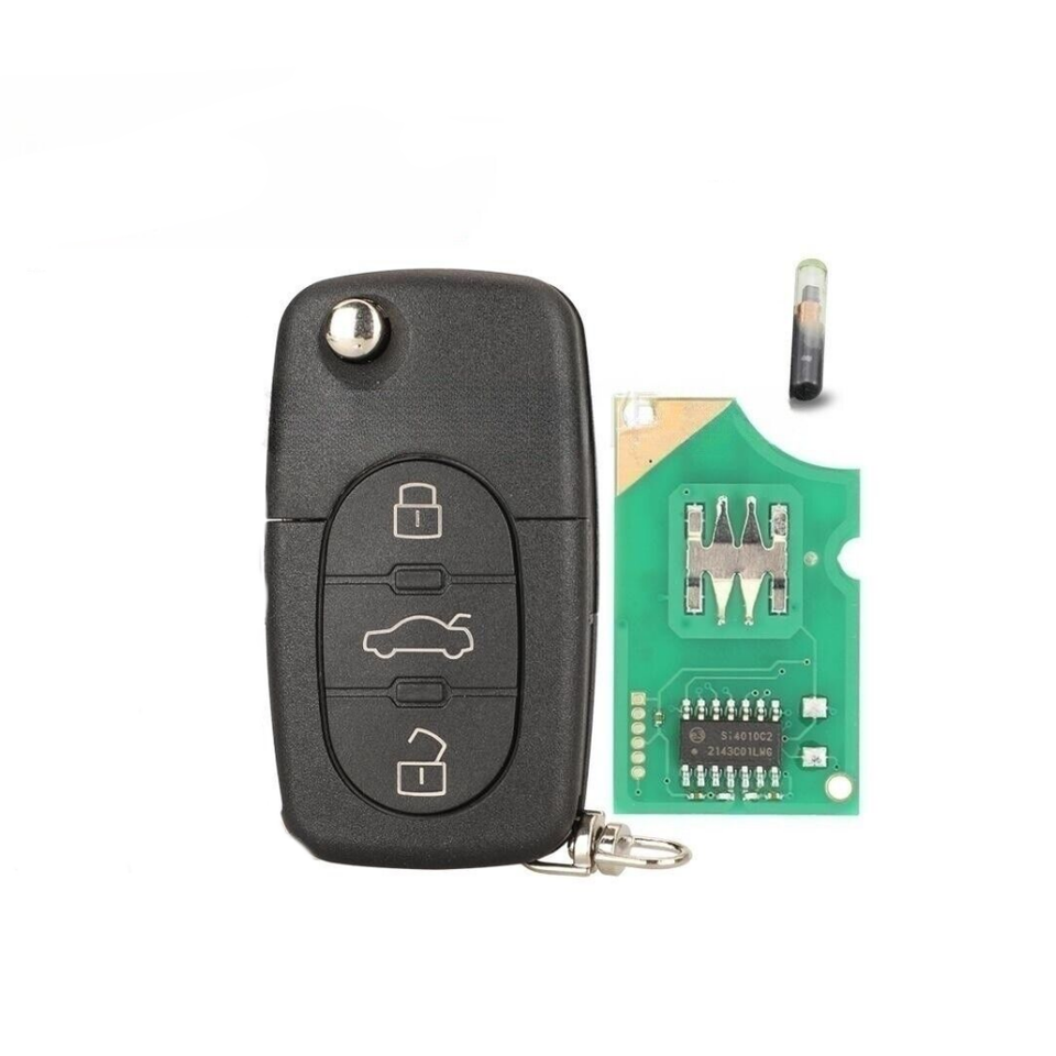 433.92MHz Car Key Transmitter For Audi A6 C5, A8, A4, A3 8L – 3-Button Remote Key Fob Shell