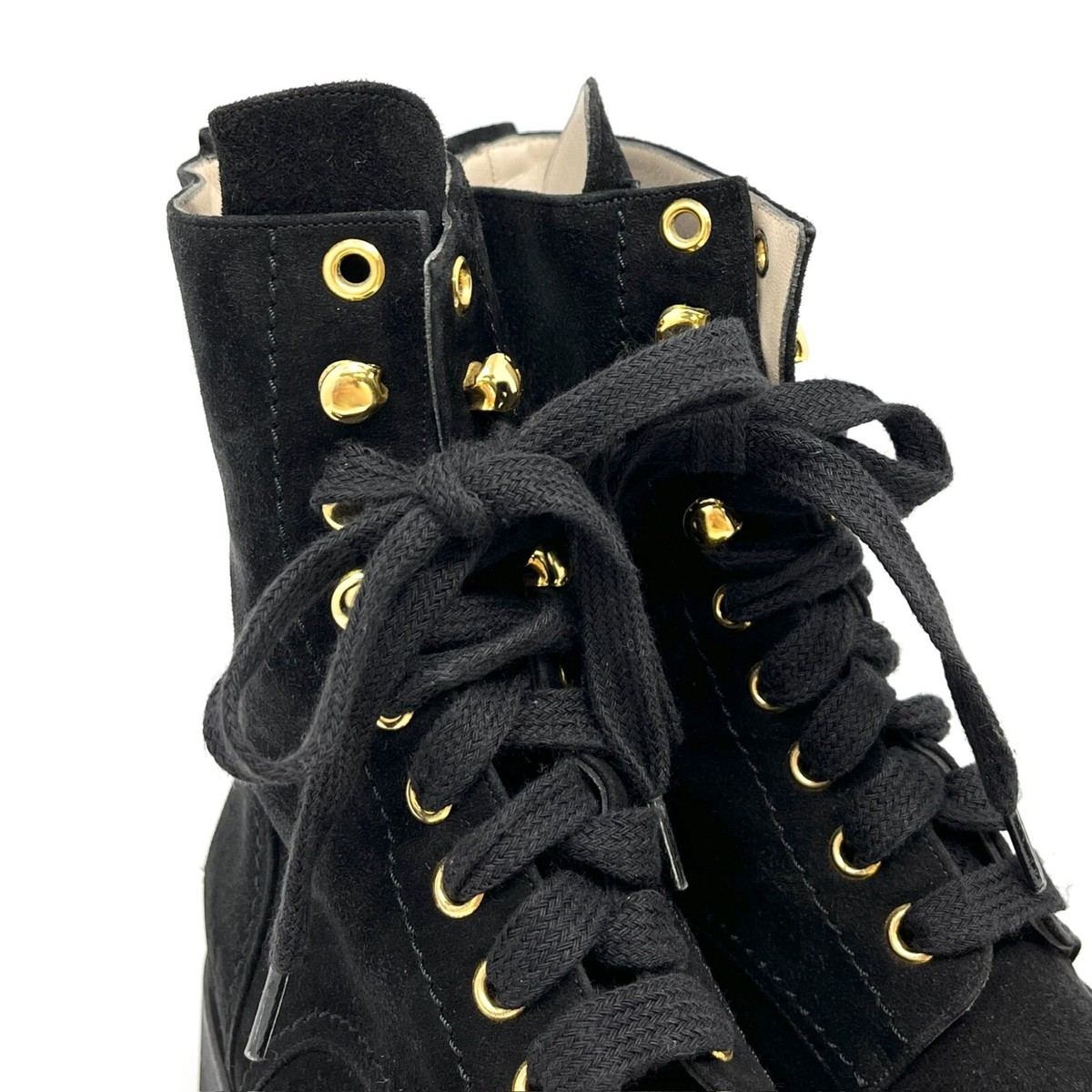 CHANEL Vintage CC Logo Short Boots #37 US 6.5 Suede Black CHANEL Vintage CC Logo Short Boots #37 US 6.5 Suede Black
