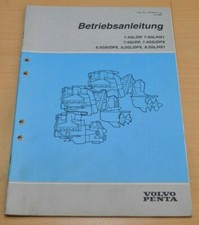 Volvo Penta 7.4GL 8.2GSi Schiffsmotor Werkstatthandbuch Betriebsanleitung 1995