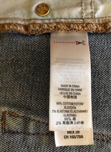 Vintage Juicy Couture Sz 28 Blue Denim Jean Shorts Raw Hem ~ Mint condition - Picture 8 of 9