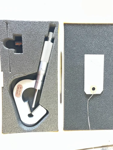 Mitutoyo 114-202 V-Anvil Micrometer, .093-1" Range, .0001" Graduation