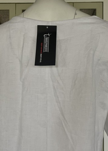 Flax linen Transparente Tunic white Lagenlook Women Top Size 1 (SM) Italy - Picture 12 of 12