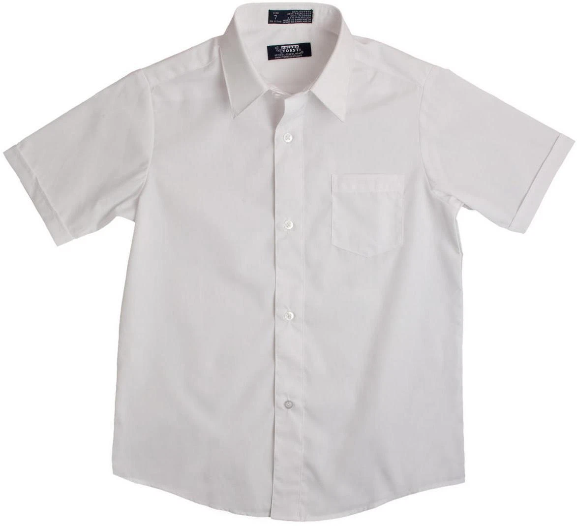 Toddler white dress shirt short sleeve sales