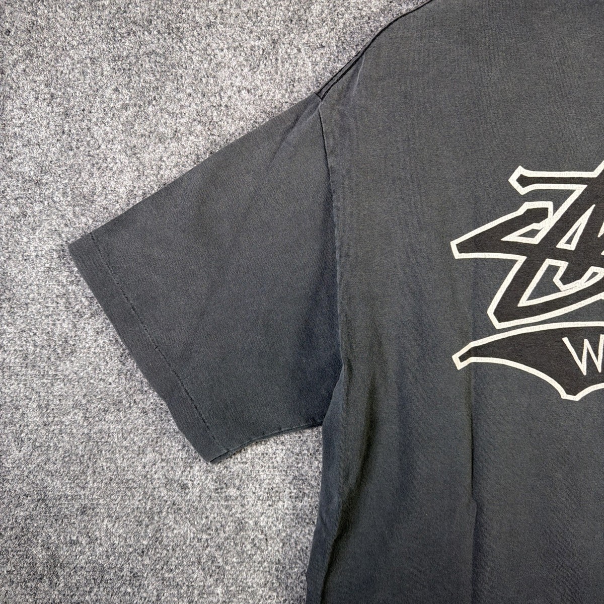 Vintage Stussy Shirt Large Black 90s Faded World Tribe Skate Surf