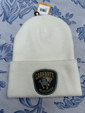 Carhartt Beanie Hat Cap WHITE SHAMROCK Outdoors Work Wear Knit Winter Mens NWT