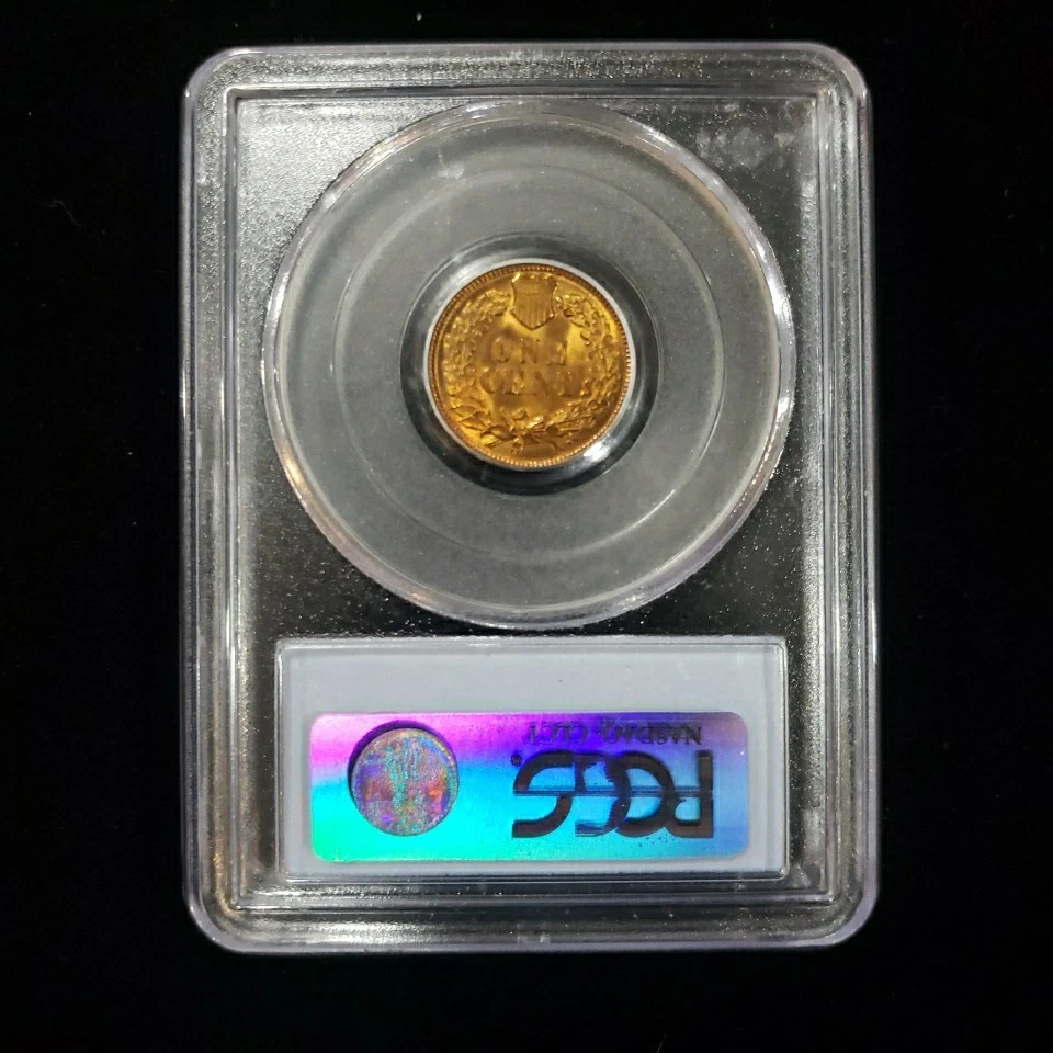 1897 Indian Head Cent 1C - PCGS MS65RD – Choice Gem, Blazing Red, Stunning Color - Image 2 of 4