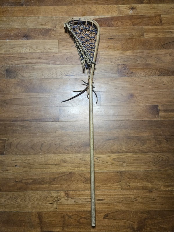 Vintage Patterson Wooden Lacrosse Stick  43" Made By Tuscarora Indians? 