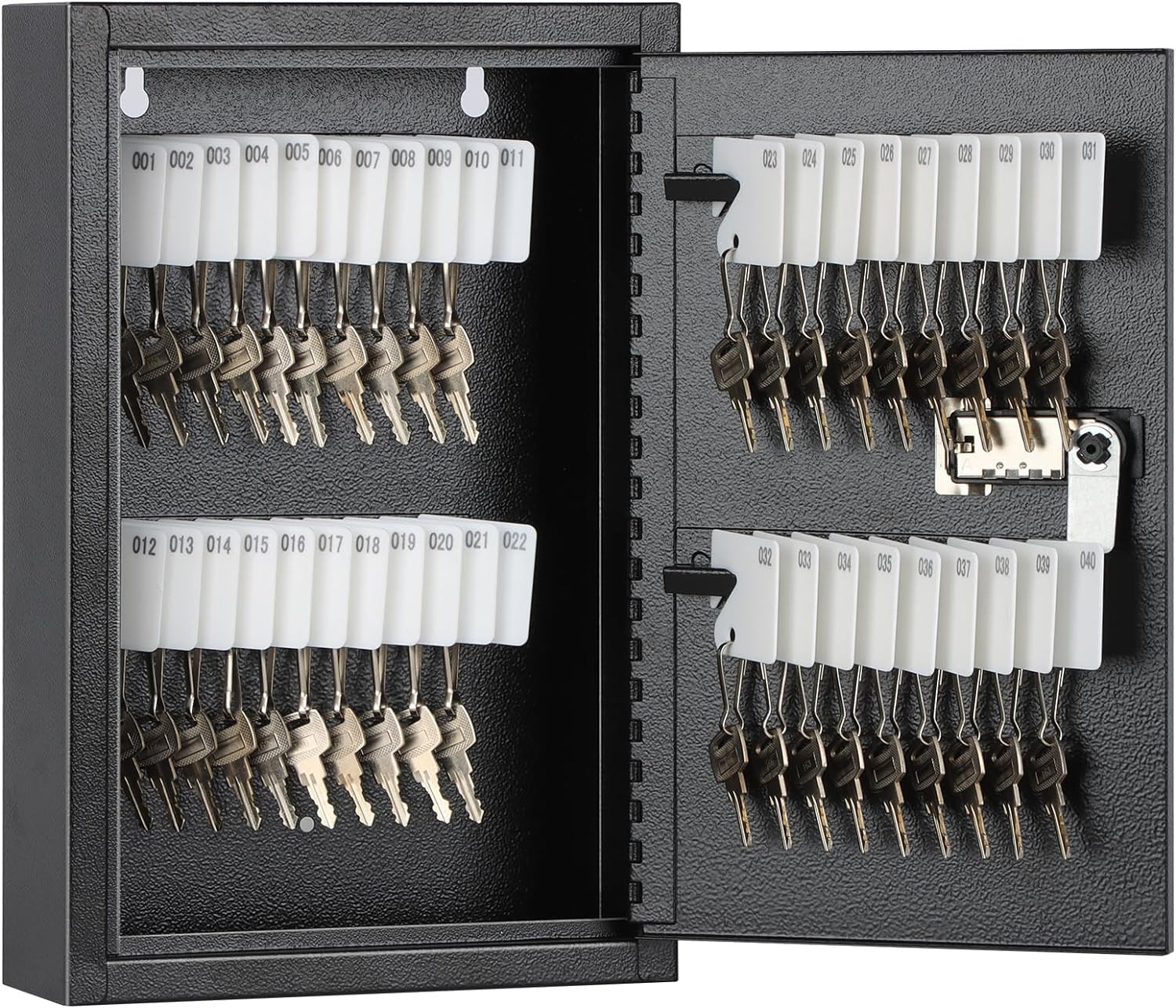 Locking Key Cabinet, 40 Key Storage Lock Box with Code, Key Box Wall