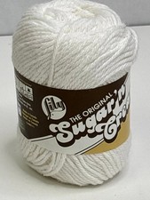 Lily Sugar'n Cream Cotton Yarn 4-Ply Worsted White 120 Yards