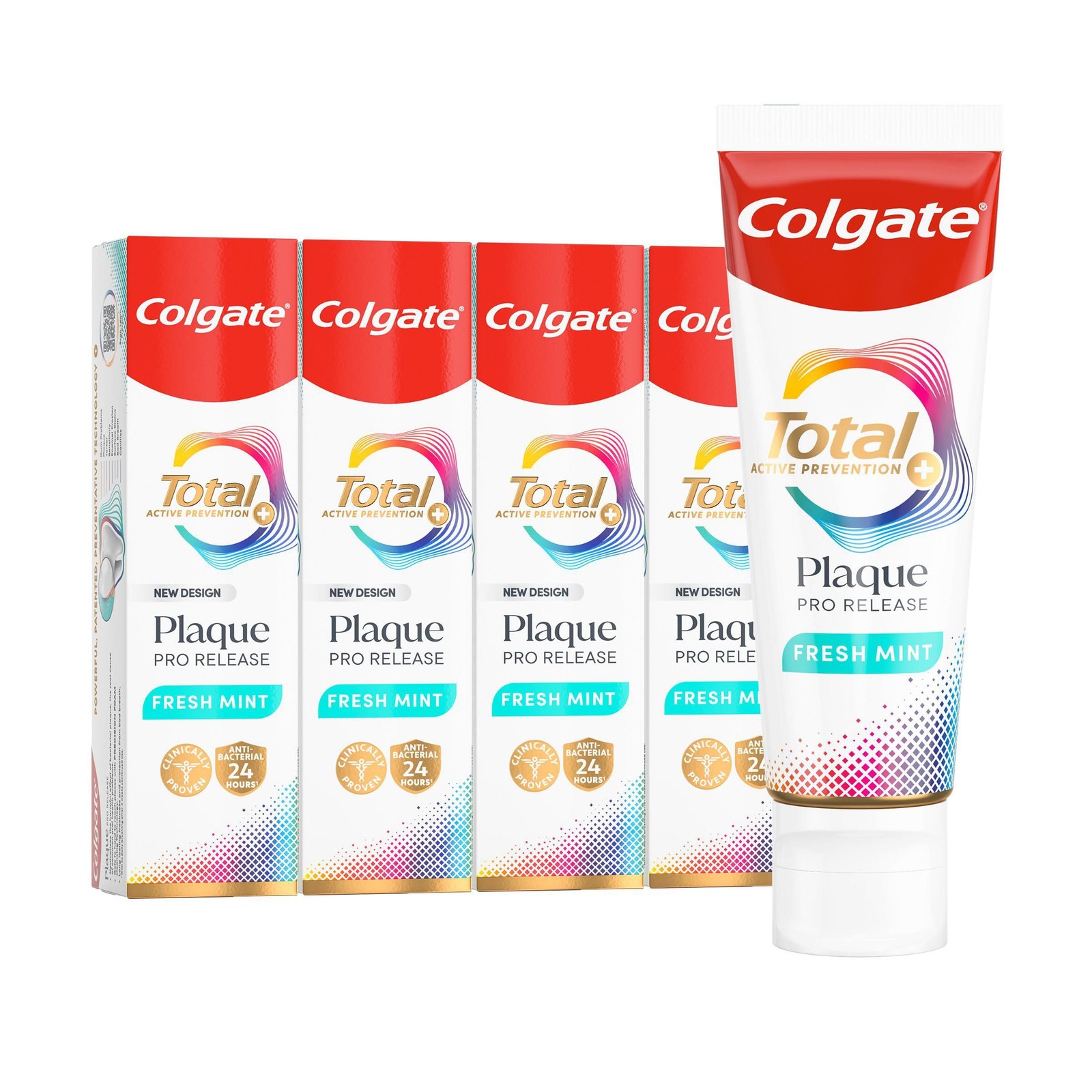 Colgate Total Plaque Pro Release mint 75ml x 4 75 ml (Pack of 4)