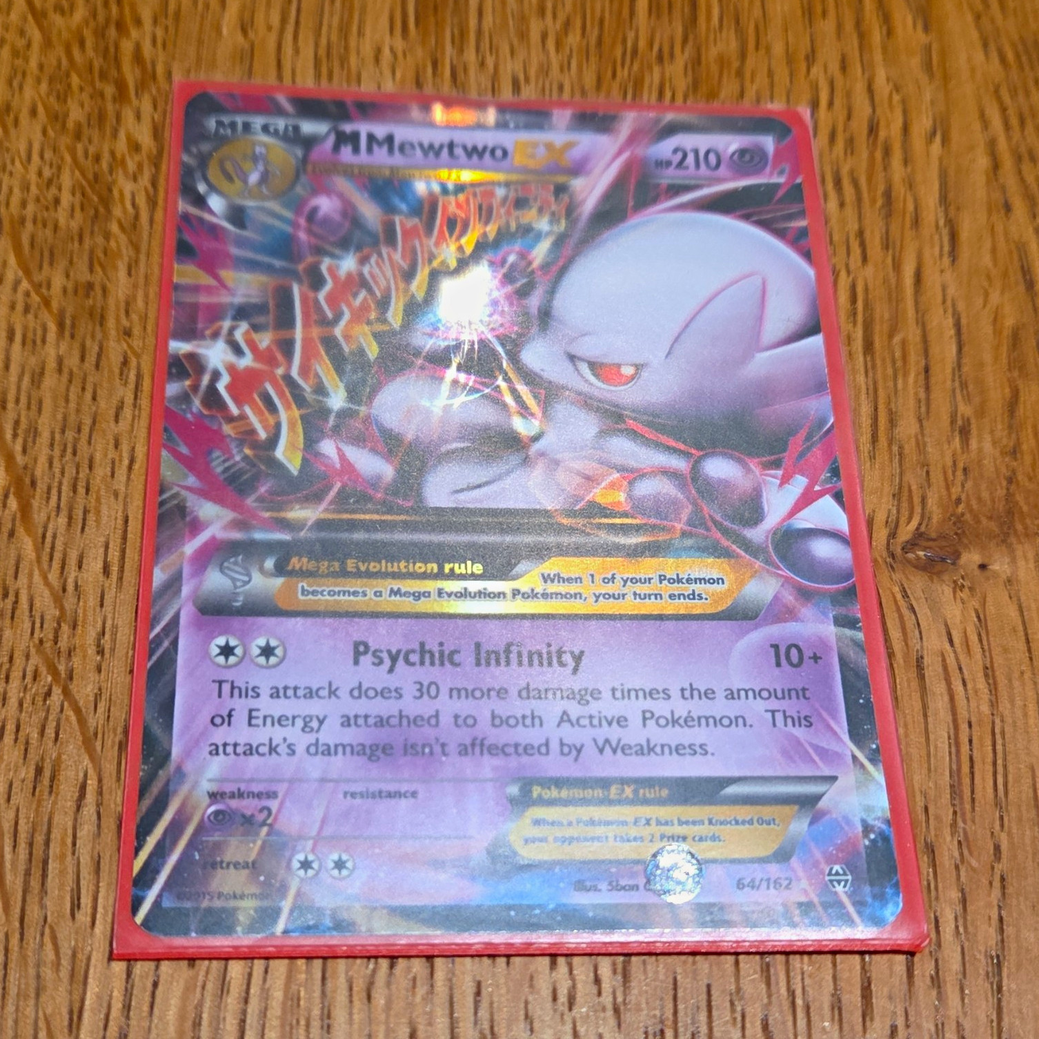 Pokémon Company M Mewtwo EX 159/162 Breakthrough Full Art Mega EX Holo