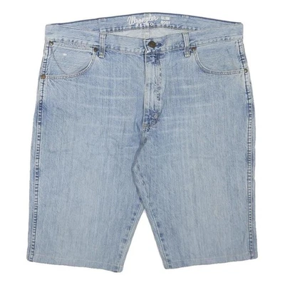 Shorts Femme Wrangler Denim Bleu Clair Slim Boot XL W40 Casual Mélange De Coton - Photo 1/4