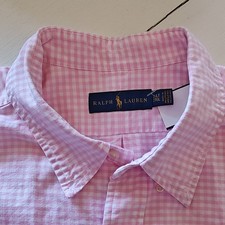 Ralph Lauren 2XLT Big & Tall Pink/White Gingh...