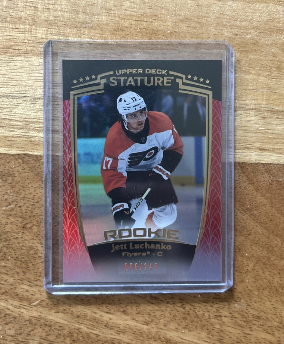 2024-25 Upper Deck Stature Jett Luchanko Red Rookie RC #ed 096/249 #35
