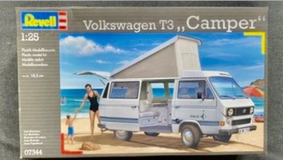 Vintage Revell Volkswagen T3 Camper Plastic Model Kit, w/box, new complete