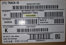 Hp 873 3-liter White Ink Cartridge 4uv62a For Latex 800 800w 830 830w Hp 873 3-liter White Ink Cartridge 4uv62a For Latex 800 800w 830 830w