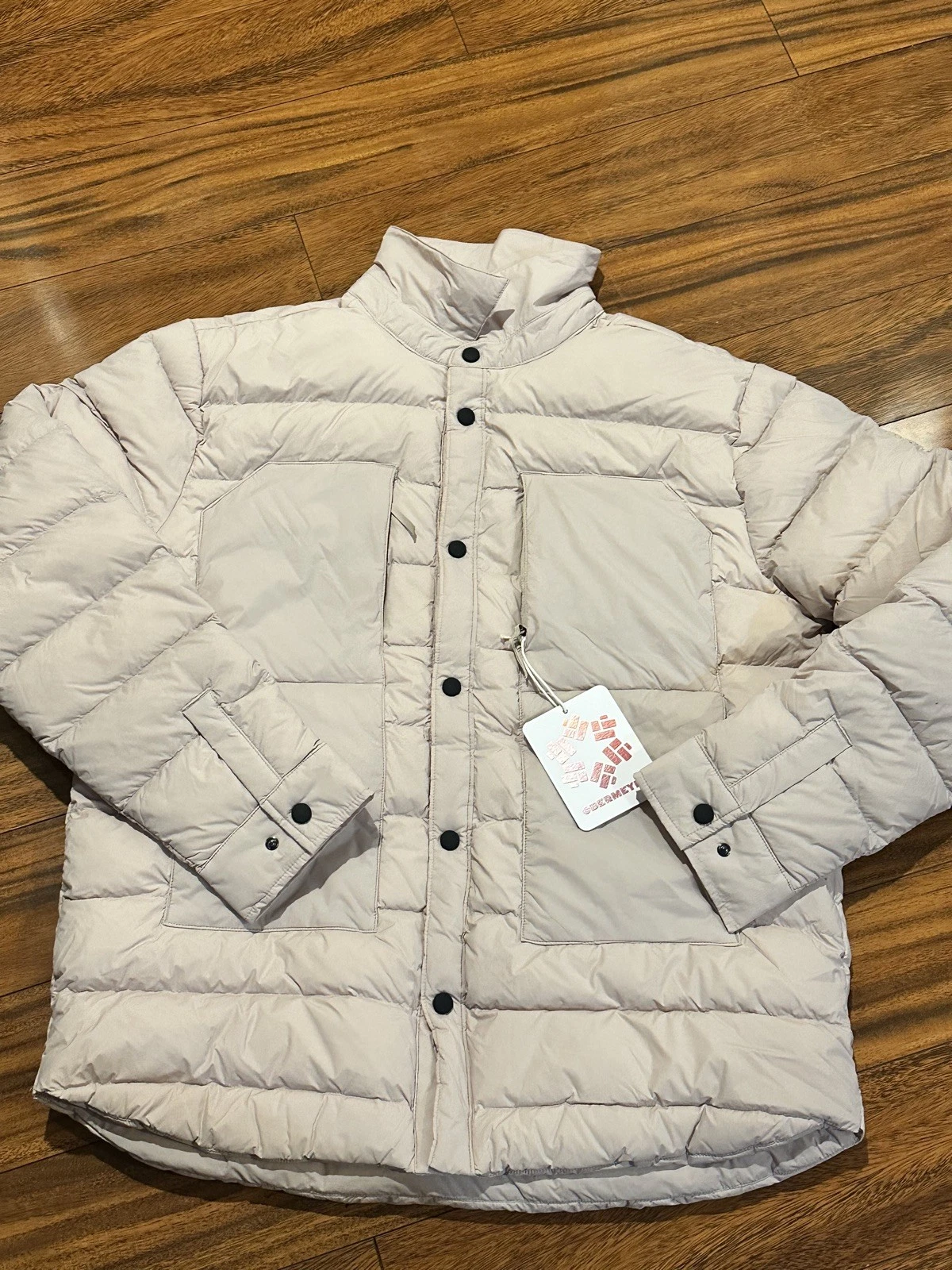 NWT Obermeyer Men's XL Explorer Down Shirt Jacket Cement Color 24100