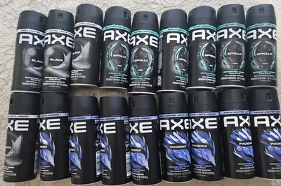 18 Various Axe Deodorant Aluminum-Free Body Spray: Apollo, Phoenix and Black.