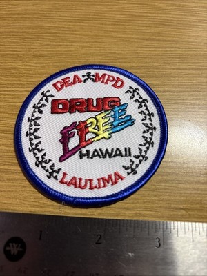 W10 DARE LAULIMA DRUG FREE DEA FEDERAL HONOLULU POLICE HAWAII SHERIFF PATCH FBI