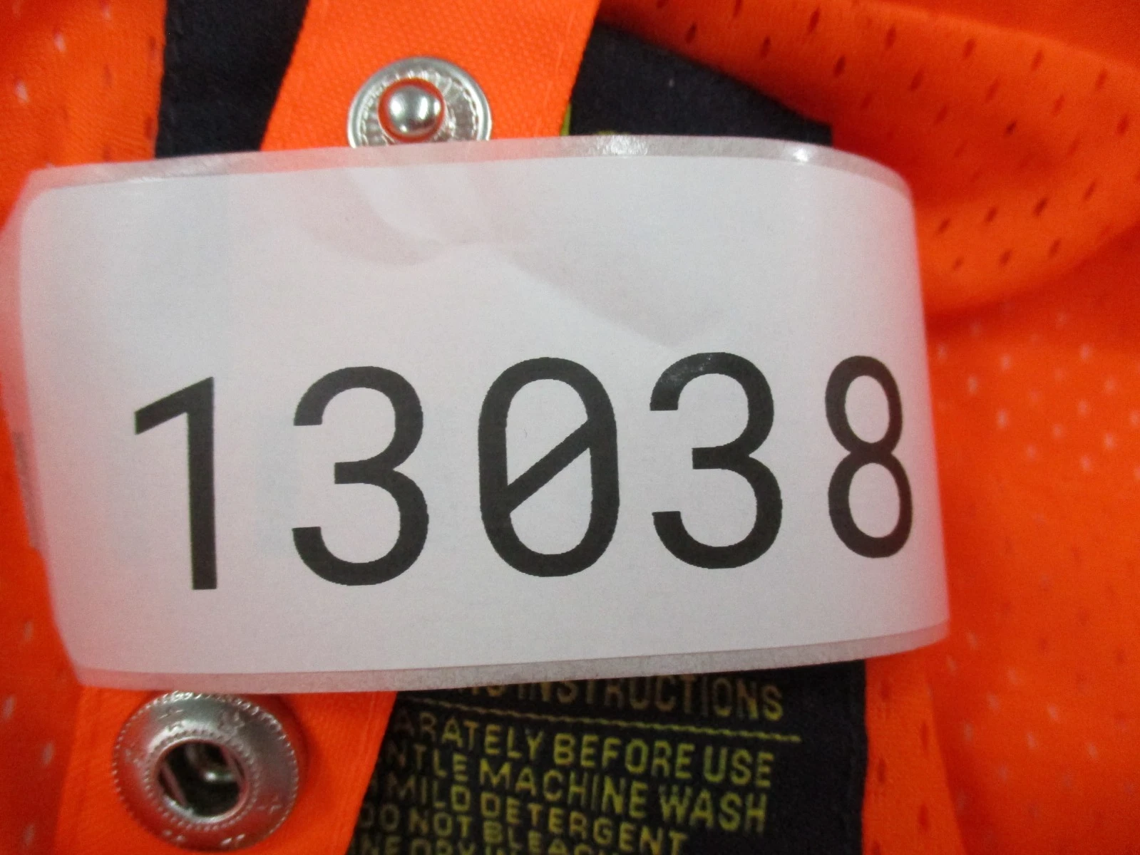 Bisley Tradie Jacket Large Long Sleeve Orange Blue Wet Weather Wear Zip Up - product detail image 7
