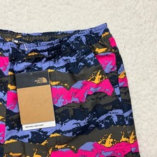 The North Face Girls XL 14/16 Mountain Print Athletic Shorts Multi Color NWT