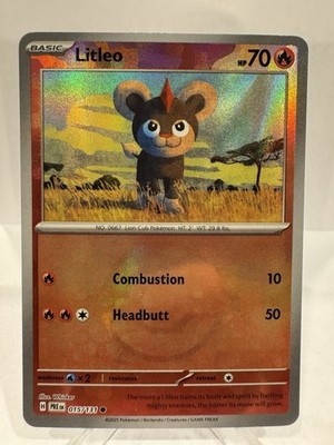 Pokemon Litleo Pokeball Prismatic Evolutions  015/131 ENG NM 