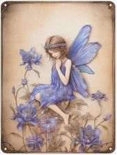 Retro Fairy Metal Sign Aluminum Sign 8x12 Size Garden Flower Funny Decor
