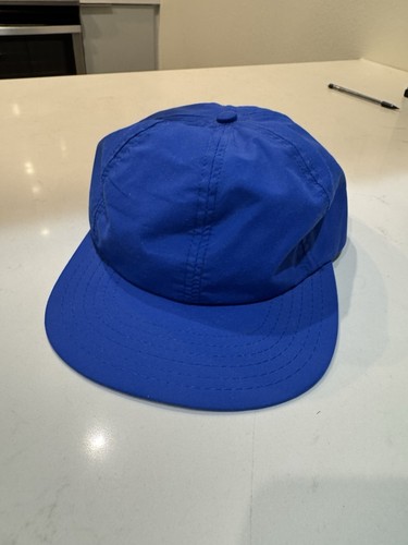 Vintage Gore-Tex Made in U.S.A Blue Hat Leather Strapback - Picture 1 of 4