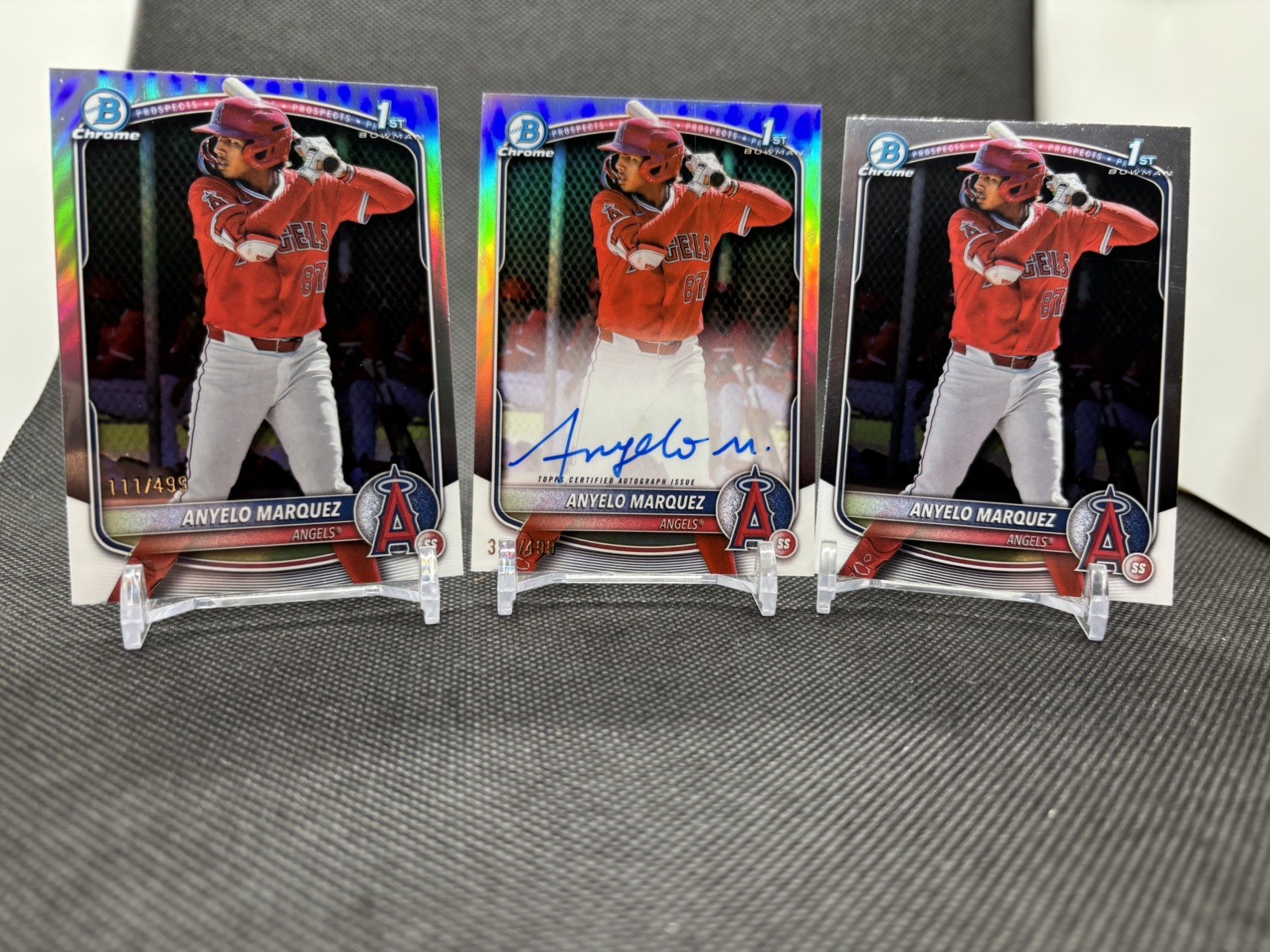 2025 Bowman Chrome Anyelo Marquez Auto Refractor 1st #/499 Angels & More