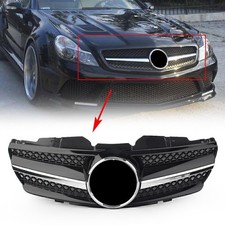 1x Auto Sport K&uuml;hlergrill Grill f&uuml;r Mercedes R230 SL 2003-2006 Schwarz
