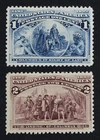 CKStamps: US Stamps Collection Scott#230 1c Columbian Mint H OG #231 NH OG