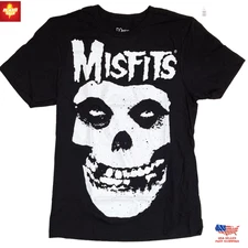 Misfits Rock Band Classic Skull Logo Men's Black T-Shirt New