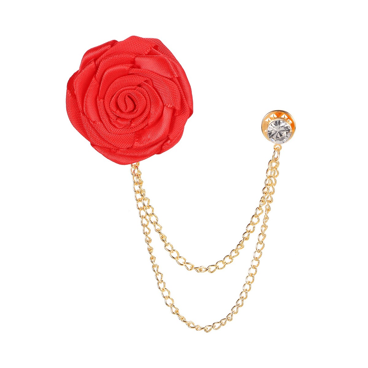 Temperament Peony Flower Brooch Pin Red Peony Flower Rose Brooch Lapel...
