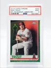 MIKE TROUT 2019 TOPPS CHROME VARIATION IN DUGOUT GREEN #200 /99 PSA 9 Q0004