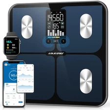 Smart Bathroom Scale for Body Weight, Digital Body Fat Scale with LED Column Tre