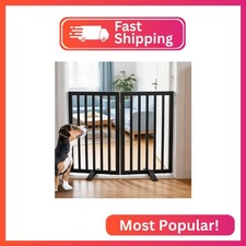 SFJC Dog Gate Indoor, Freestanding Dog Fence for The House, Doorways, Hallways,o