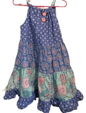 Eleanor Rose Dress Pink Blue Floral Ruffle Dress Lexie Dress Size 5-6