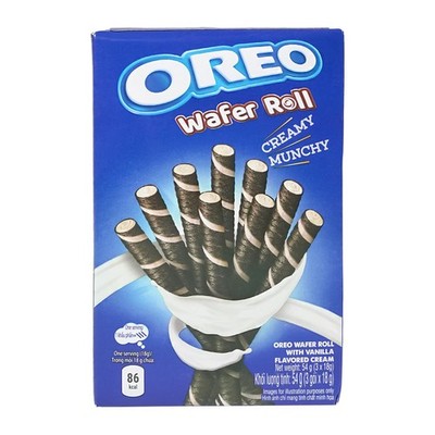 Oreo Waffelrolle mit Vanille Geschmack 54g