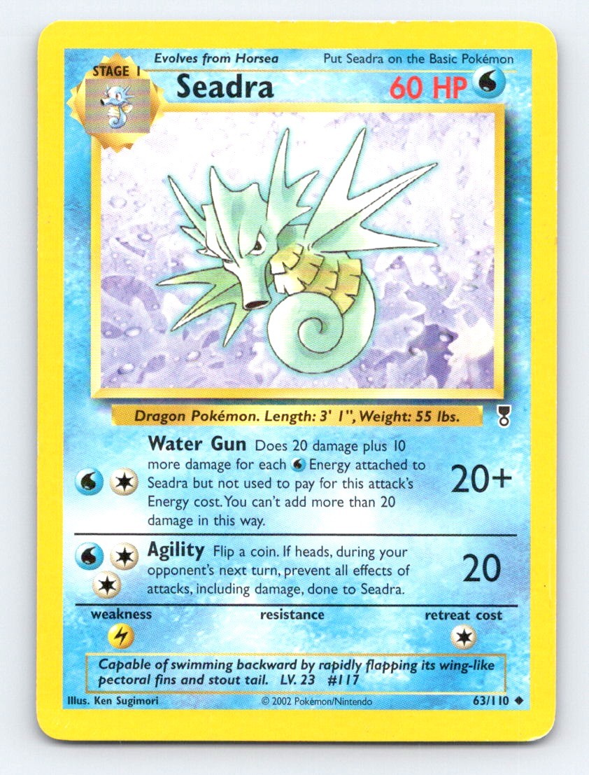 Seadra 63/110 Uncommon Legendary Collection Pokemon Heavily Played