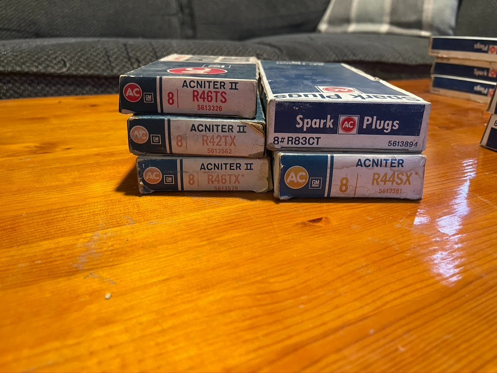 NOS Vintage AC Delco R46TS Spark Plugs Genuine GM Made in USA