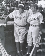 babe ruth and leo durocher 8x10 photo brooklyn dodgers