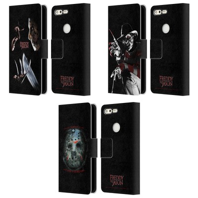 OFFICIAL FREDDY VS. JASON GRAPHICS LEATHER BOOK WALLET CASE FOR GOOGLE PHONES