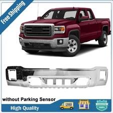 Steel Front Bumper Face Bar Chrome For Gmc Sierra 1500 2014-2015 W O Sensor
