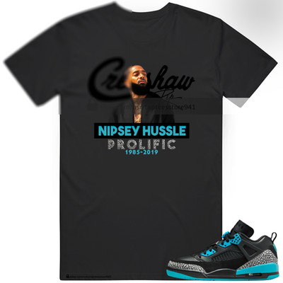Shirt To Match Jordan Spizike Low Black Gamma Blue Wolf Grey