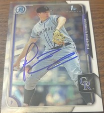 2015 Bowman Chrome PARKER FRENCH RC #19 * Rockies 🔥 GORGEOUS 1st Autograph 🔝⚾️