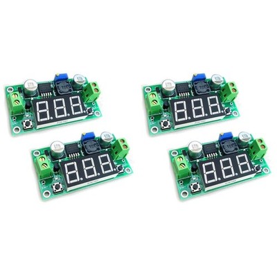 LM2596 Buck Converter Module with LED Voltmeter 2-Pack